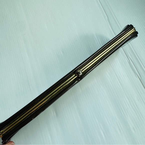 Vintage Patent Elegant Brown Clutch long length - Picture 4 of 9